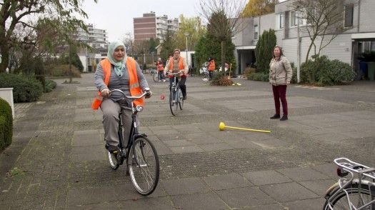 Concentratie tijdens het oefenen met fietsen
