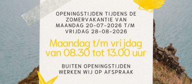 Openingstijden tijdens zomervakantie